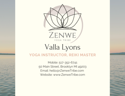 Zenwe Yoga – Logo Design, Business Card – Back